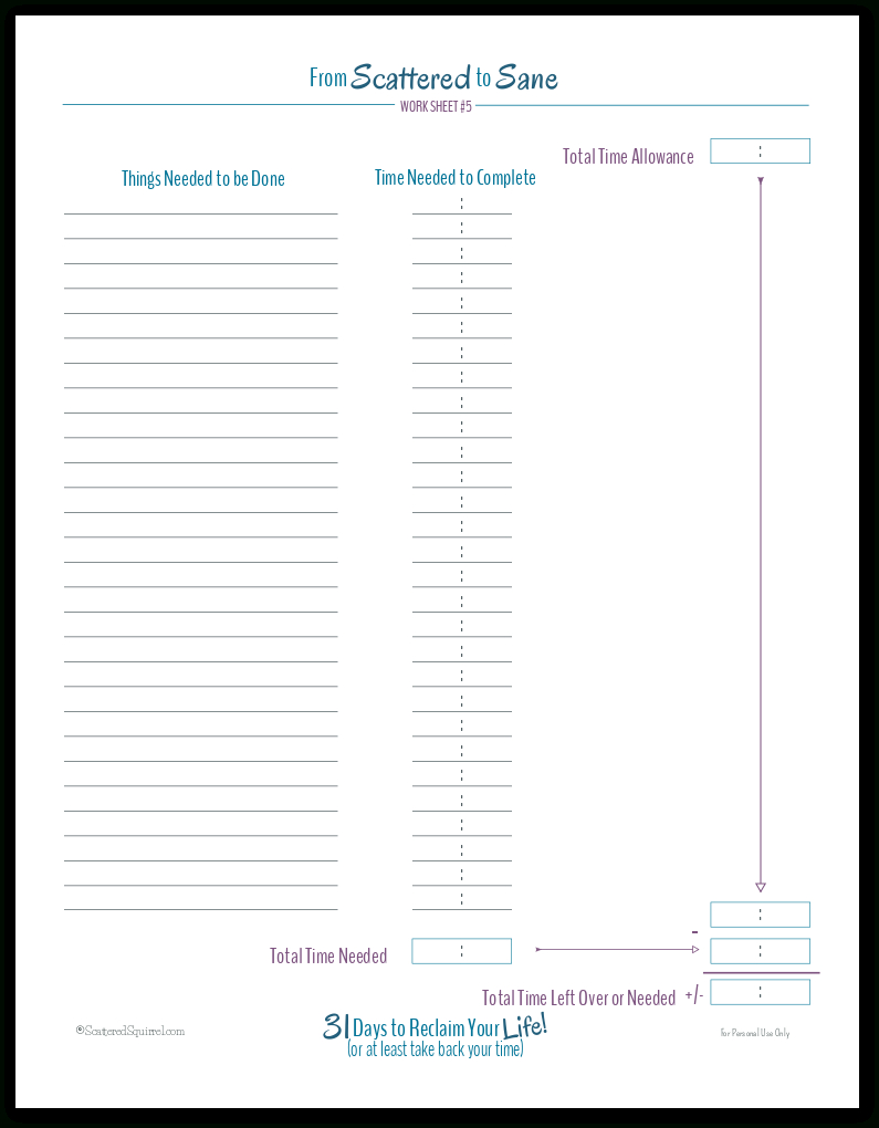Budget Your Time And Spend It On What Matters within Weekly Time Budget Worksheet