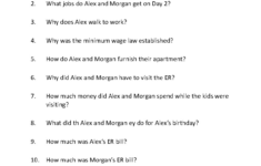 Budgeting For Life After High School: Ch 2, Lesson 6 Scenarios for Budgeting For Life After High School Worksheet Answers
