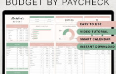Budgetpaycheck Budget Spreadsheet Financial Planner Template pertaining to Budgetnista Budget Worksheet