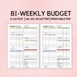 Buy Bi Weekly Budget Planner Template, Paycheck Budget Printable With Bi Weekly Budget Worksheet Printable