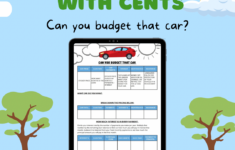 Can You Budget That Car Worksheet - Growing With Cents - Payhip pertaining to Can You Budget That Car Worksheet