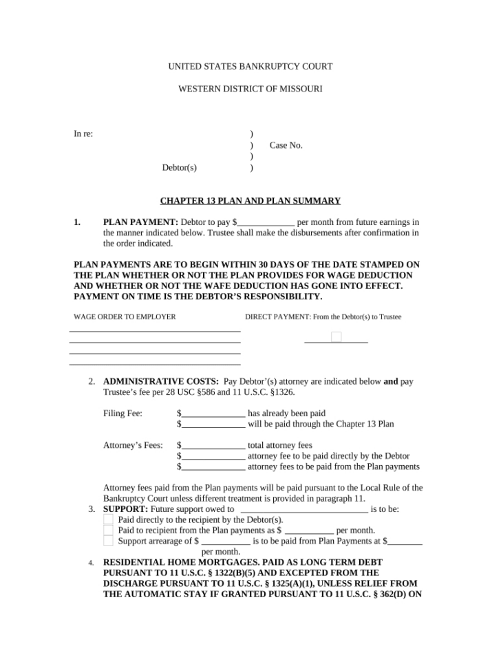 Chapter 13 Bankruptcy Budget Worksheet