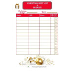 Christmas List And Budget   Etsy Within Christmas List Budget Worksheet