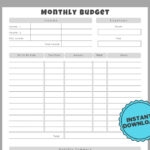 Church Budget Sheet   Etsy Intended For Lds Budget Worksheet