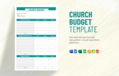 Church Budget Template In Google Docs, Google Sheets, Word, Excel within Mission Trip Budget Worksheet