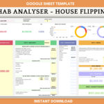 Comprehensive Real Estate House Flipping Rehab Spreadsheet In House Flipping Budget Worksheet