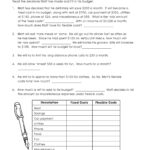 Consumer Math Geldverstand: 170 Lebensfertigkeiten Mathe Pertaining To Consumer Math Budget Worksheets