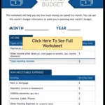 Create A Budget In 6 Easy Steps | Printable Monthly Budget Worksheet For Chapter 13 Bankruptcy Budget Worksheet