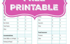 Create A Travel Budget Vacation Worksheet, Budget For Your inside Road Trip Budget Worksheet