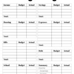 Cute (& Free!) College Budget Templates + Tips For Free Budgeting Worksheets For High School Students