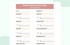Dave Ramsey Budget Percentages Template-Printable-Pdf Download in Dave Ramsey Worksheet Budget