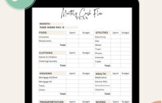 Dave Ramsey Cash Flow Plan, Baby Stepsplanner, Druckbare Pdf intended for Dave Ramsey Student Budget Worksheet