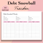 Debt Snowball Tracker Printable, Debt Free Chart, Debt Payoff Regarding Pay Off Debt Budget Worksheet
