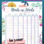 Defining Needs Vs. Wants In Your Budget {Free Printable!} Pertaining To Needs Vs Wants Budget Worksheet