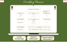 Digital Wedding Planning Spreadsheet- Wedding Budget Tracker pertaining to Real Simple Wedding Budget Worksheet