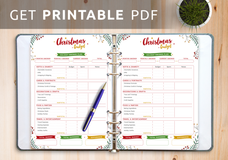 Budgeting For Christmas Worksheet