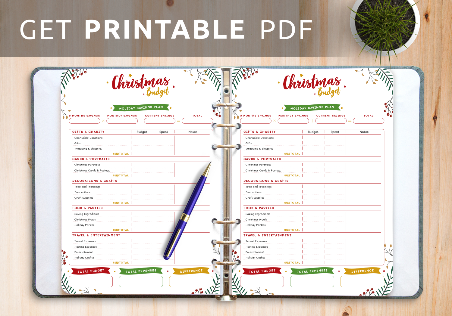 Download Printable Christmas Style - Christmas Budget Pdf for Budgeting For Christmas Worksheet