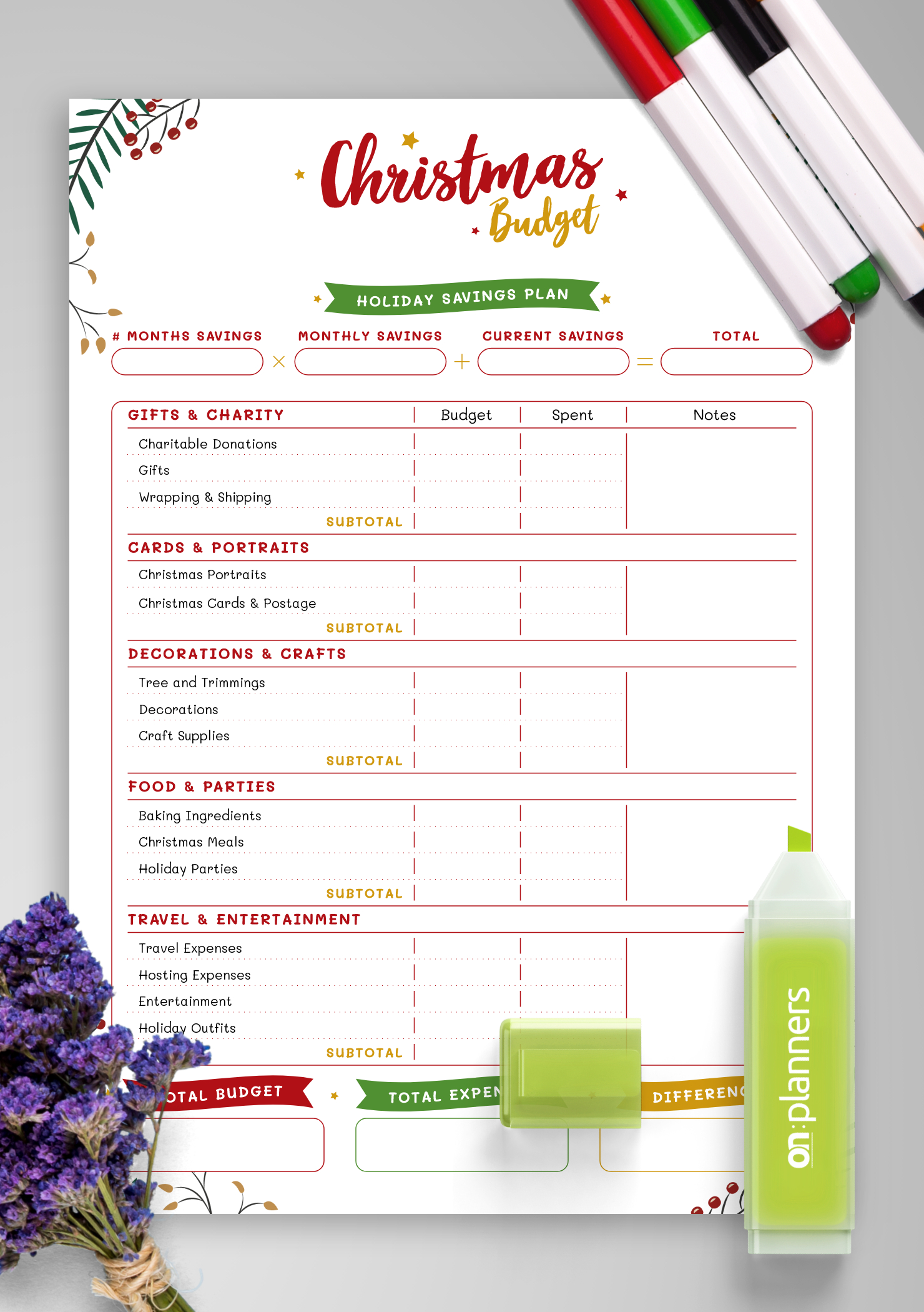 Download Printable Christmas Style - Christmas Budget Pdf inside Budgeting For Christmas Worksheet