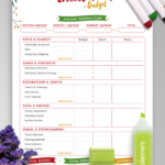 Download Printable Christmas Style   Christmas Budget Pdf Within Christmas List Budget Worksheet