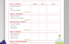 Download Printable Christmas Style - Christmas Budget Pdf within Christmas List Budget Worksheet