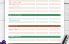 Download Printable Monthly Household Budget Pdf for Monthly Household Budget Worksheet Printable