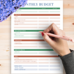 Download Printable Monthly Household Budget Pdf Throughout Free Monthly Household Budget Worksheet