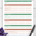 Download Printable Monthly Household Budget Pdf With Printable Monthly Household Budget Worksheet