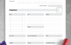 Download Printable Simple Monthly Budget Template Pdf in Monthly Budget Worksheet Free Download