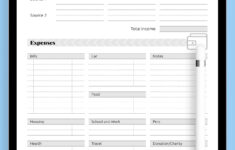 Download Printable Simple Monthly Budget Template Pdf inside Budgeting Worksheets on Ipad