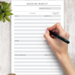 Download Printable Wedding Budget Template   Original Pdf Pertaining To Wedding Budget Worksheet Printable