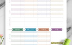 Download Printable Weekly Budget - Casual Style Pdf throughout Weekly Budget Worksheet Template