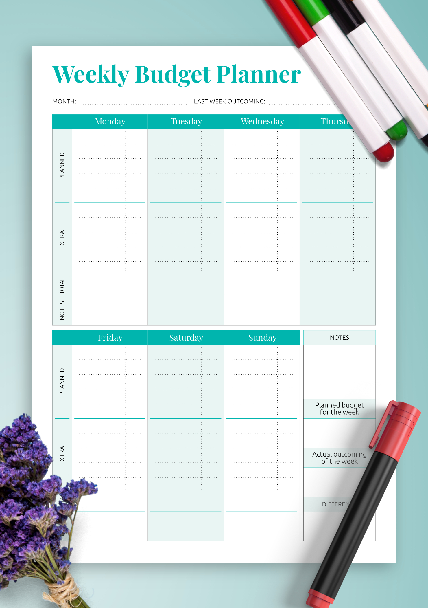 Download Simple Weekly Budget Template Pdf – Easy To Use intended for Free Weekly Budget Worksheet