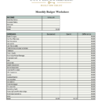 Download Your Monthly Budget Worksheet Today With Regard To Monthly Budget Worksheet