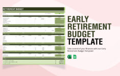 Early Retirement Budget Template In Excel, Google Sheets inside Printable Retirement Budget Worksheet