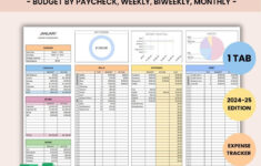 Easy Budget Planner For Google Sheet Budget Spreadsheet Weekly within Budgetnista Budget Worksheet