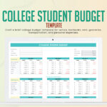 Editable Student Budget Templates In Google Sheets To Download For Student Loan Budget Worksheet