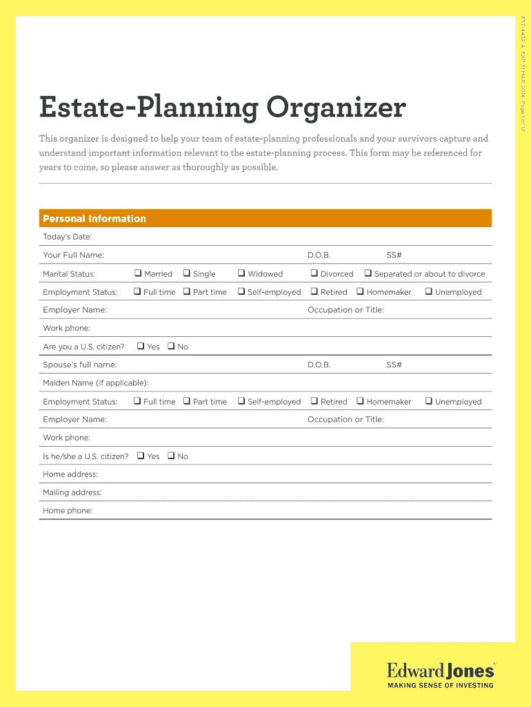 Edwardjones Est-4435-A Form - Fill Online, Printable, Fillable for Edward Jones Budget Worksheet