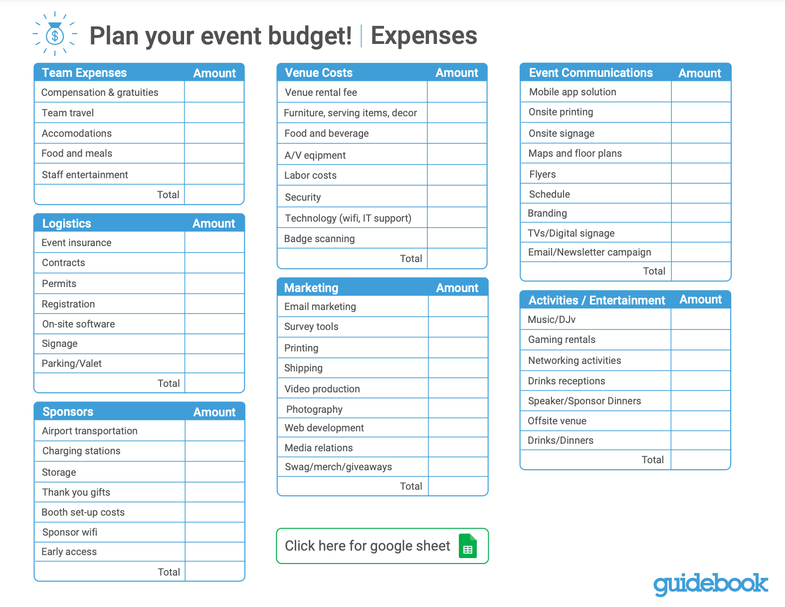 Event Budget Templates That Make Planning Easier in Event Planning Budget Worksheet Template