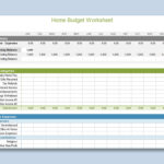 Excel Of Home Budget Worksheet.xlsx | Wps Free Templates Regarding Household Budget Worksheet Template