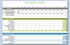 Excel Of Home Budget Worksheet.xlsx | Wps Free Templates throughout Household Budgeting Worksheets