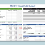 Excel Of Monthly Household Budget.xlsx | Wps Free Templates Throughout Monthly Household Budget Worksheet