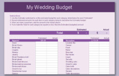 Excel Of Wedding Budget.xlsx | Wps Free Templates regarding Destination Wedding Budget Worksheet