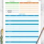 Family Budget Template Pdf – Manage Household Finances Easily With Regard To Family Household Budget Worksheet