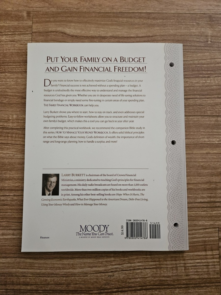 Family Financial Workbook : A Family Budgeting Guidelarry in Larry Burkett Budget Worksheet