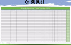 Family Reunion Dues And Budget Tracker|Payment Tracker|Reunion within Class Reunion Budget Worksheet