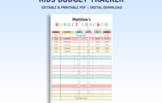 Financial Booklet - Etsy throughout Merrill Lynch Budget Worksheet