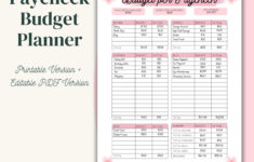 Financial Booklet - Etsy with Merrill Lynch Budget Worksheet