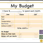 Financial Literacy: My Budget Project For Elementary (Gr 3 6) Throughout Budgeting Worksheets For 4Th Grade