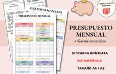 Financial Planner: Income And Expense Tracker In Spanish within Budget Worksheets Spanish