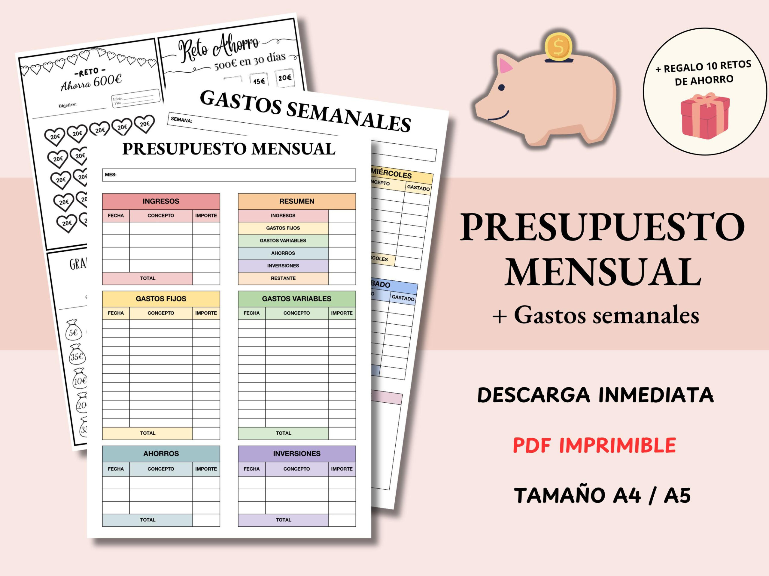 Financial Planner: Income And Expense Tracker In Spanish within Budget Worksheets Spanish